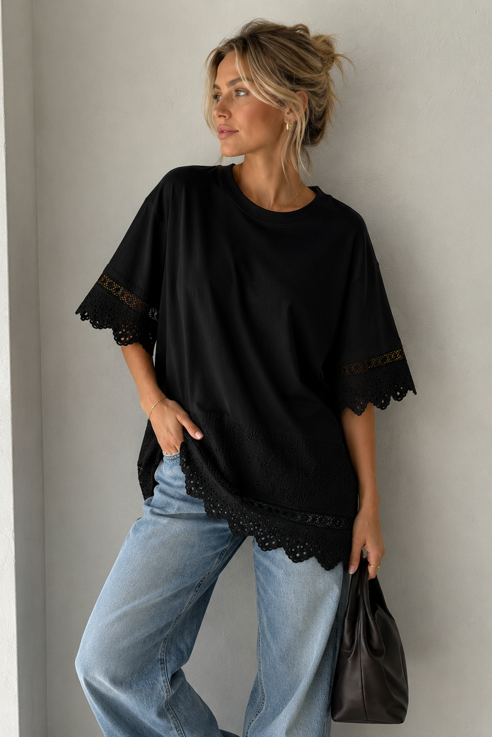 Sassy Copenhagen - T-shirt - Sort Blonde - Liva