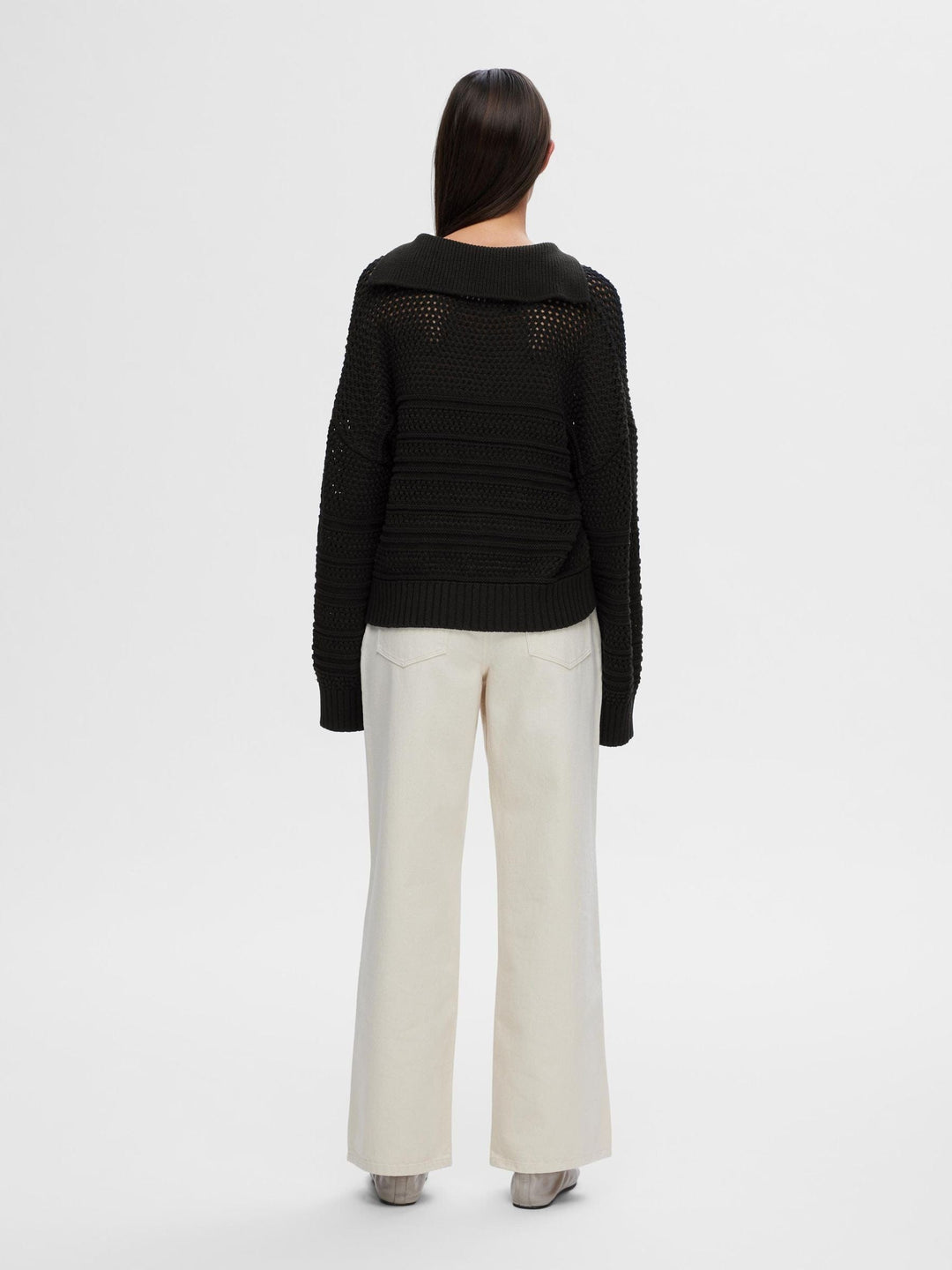 Selected Femme Overdele Strik pullover - Sort - Fina - Selected Femme