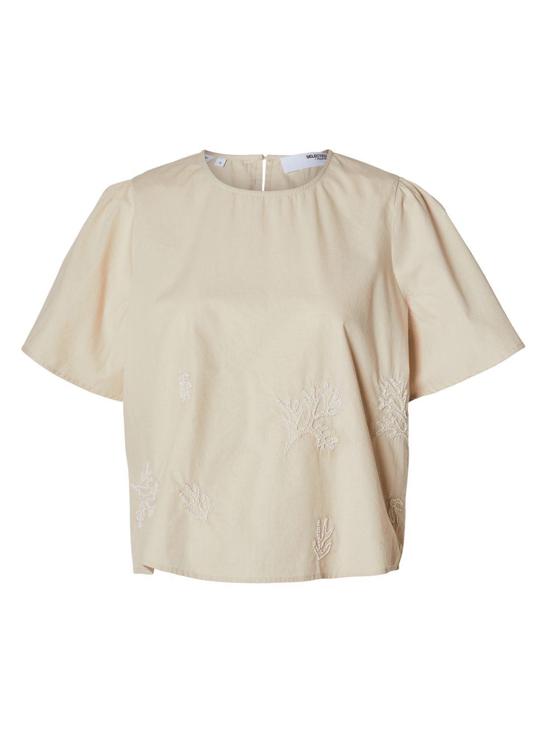 Selected Femme t-shirts & toppe T-shirt - Beige - Melli - Selected femme