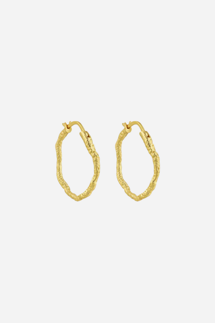 Andcopenhagen Jewelry - Øreringe hoops - 18 karat guldbelagt messing - Sicca medium