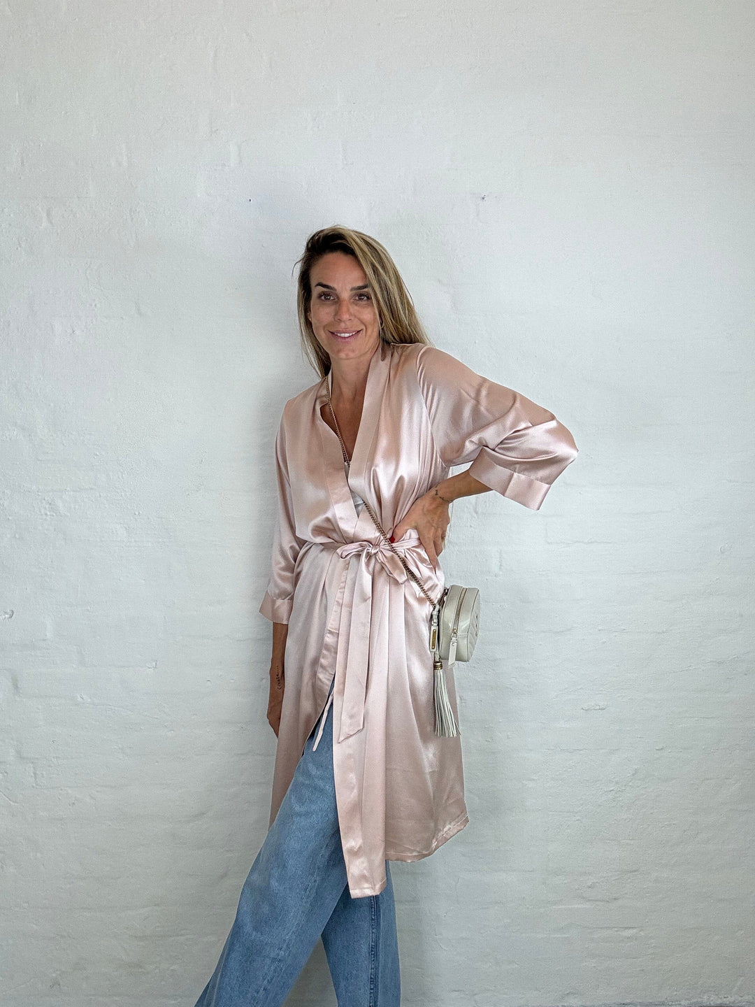 Andcopenhagen Overdele Silke kimono - Rosa - Selma - Andcopenhagen