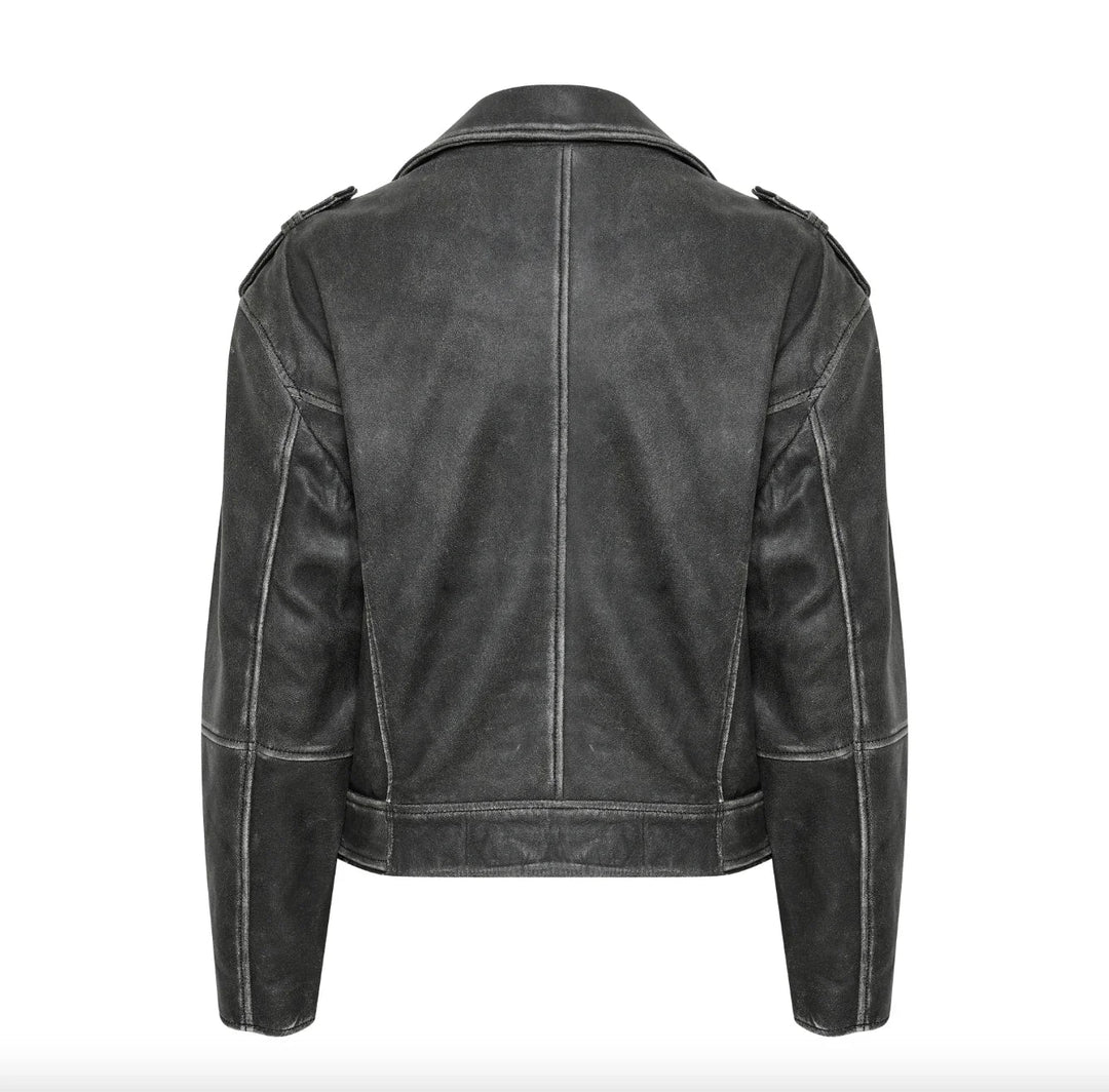 MY ESSENTIAL WARDROPE læderjakke Skindjakke - Grey - MWGilo - MY ESSENTIAL WARDROPE