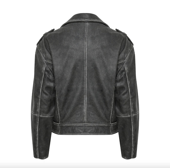 MY ESSENTIAL WARDROPE læderjakke Skindjakke - Grey - MWGilo - MY ESSENTIAL WARDROPE
