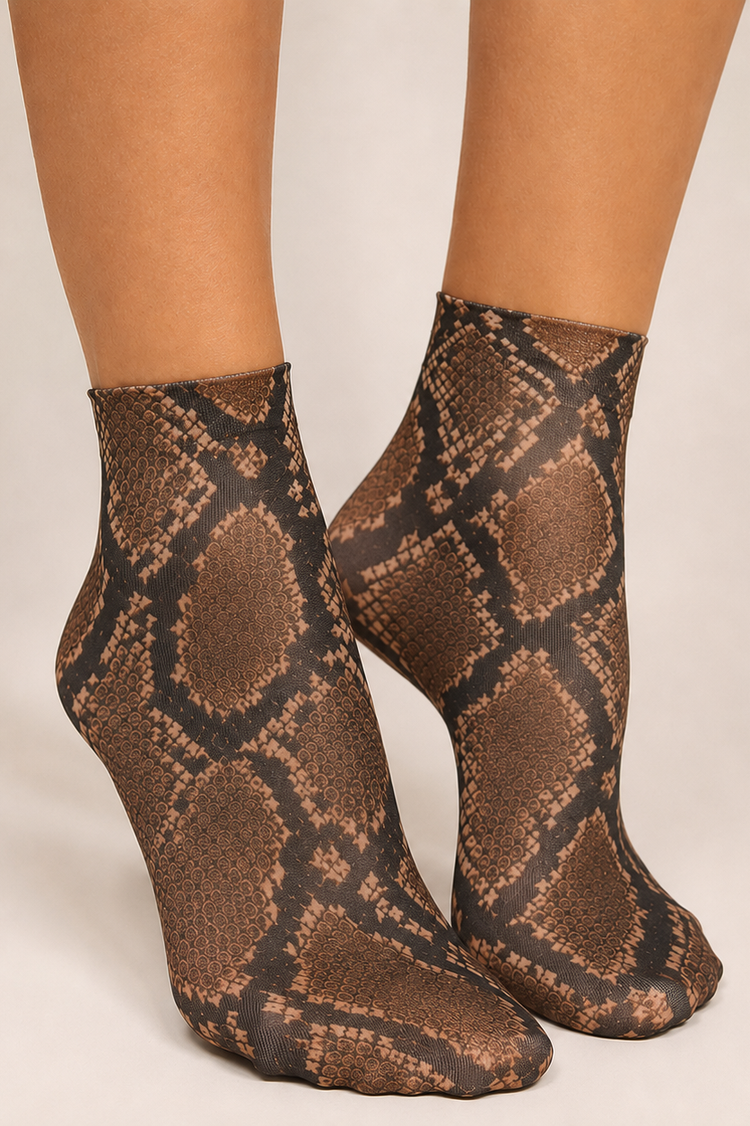 Sassy Copenhagen - Strømper - Animal Print - Snake (3-Pak)