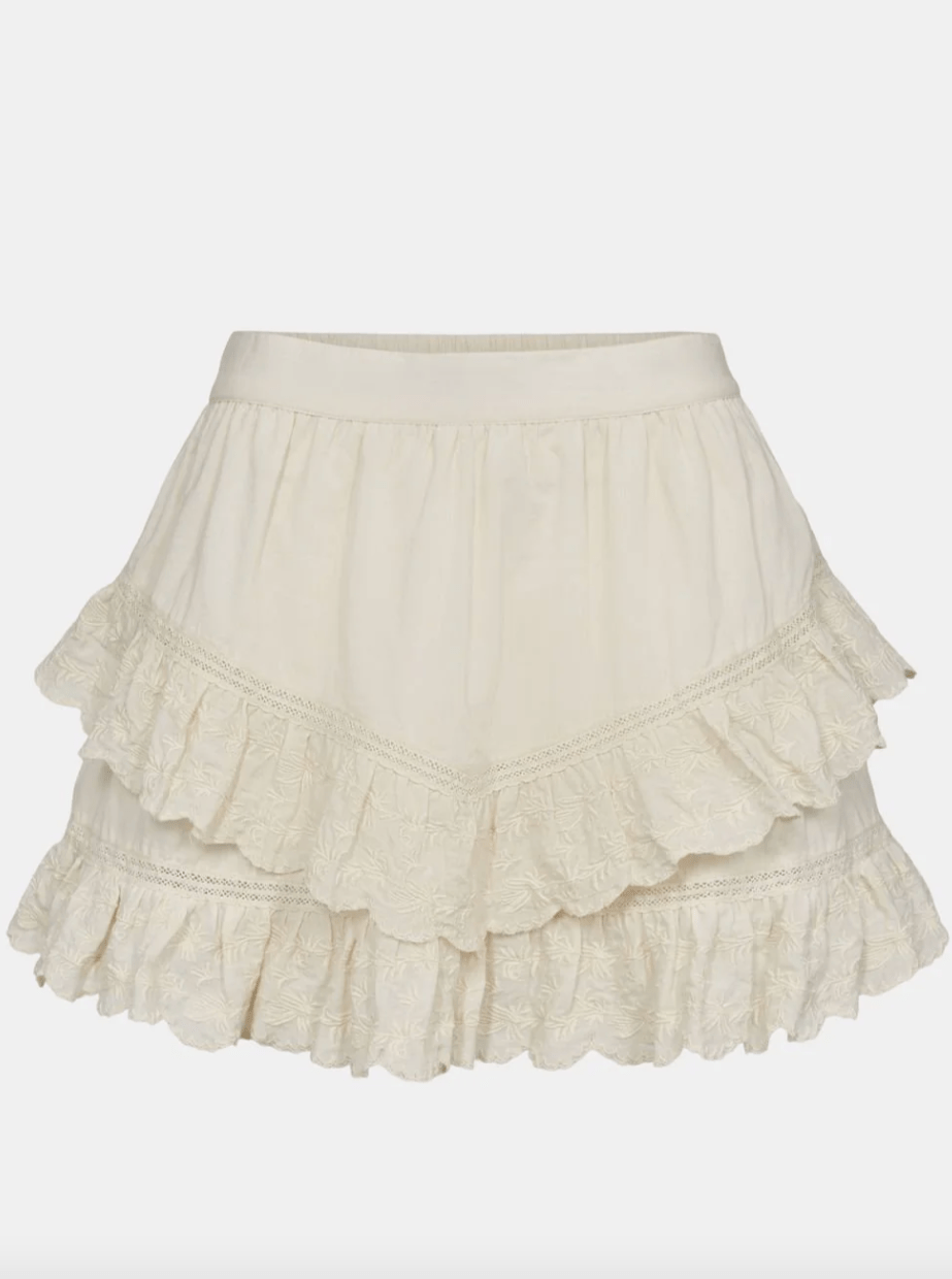 Sofie Schnoor Underdele Mini skirt - Cremehvid - S241136 - SOFIE SCHNOOR