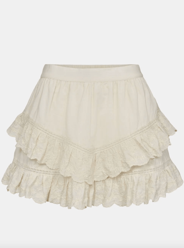 Sofie Schnoor Underdele Mini skirt - Cremehvid - S241136 - SOFIE SCHNOOR