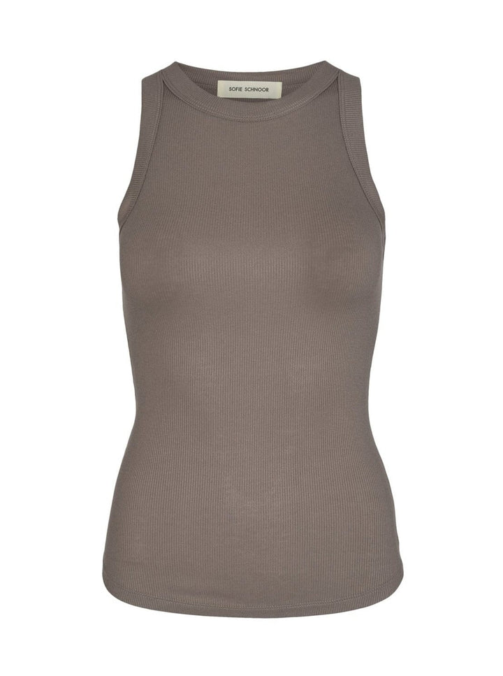 Sofie Schnoor Overdele SofieSchnoor - SNOS215 Rib Top - Brown