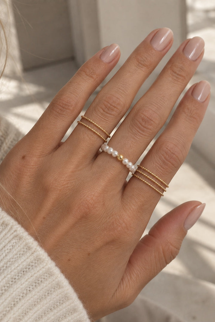 Andcopenhagen Jewelry - Ring - 18 karat guldbelagt 925 sterlingsølv - Solenne
