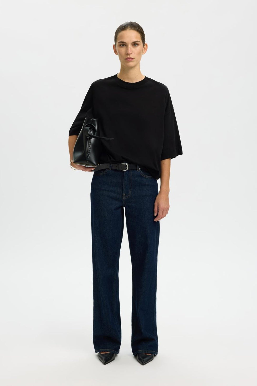 Selected Femme - T-shirt - Oversized Sort - Colwoman