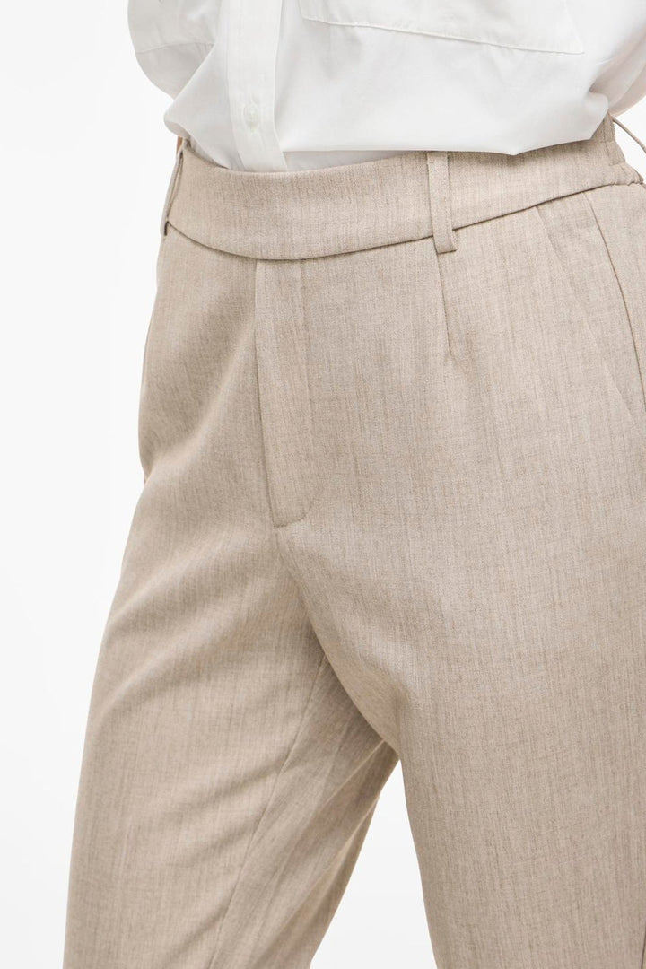 Vila - Bukser - Natural Melange - Vivarone Slim