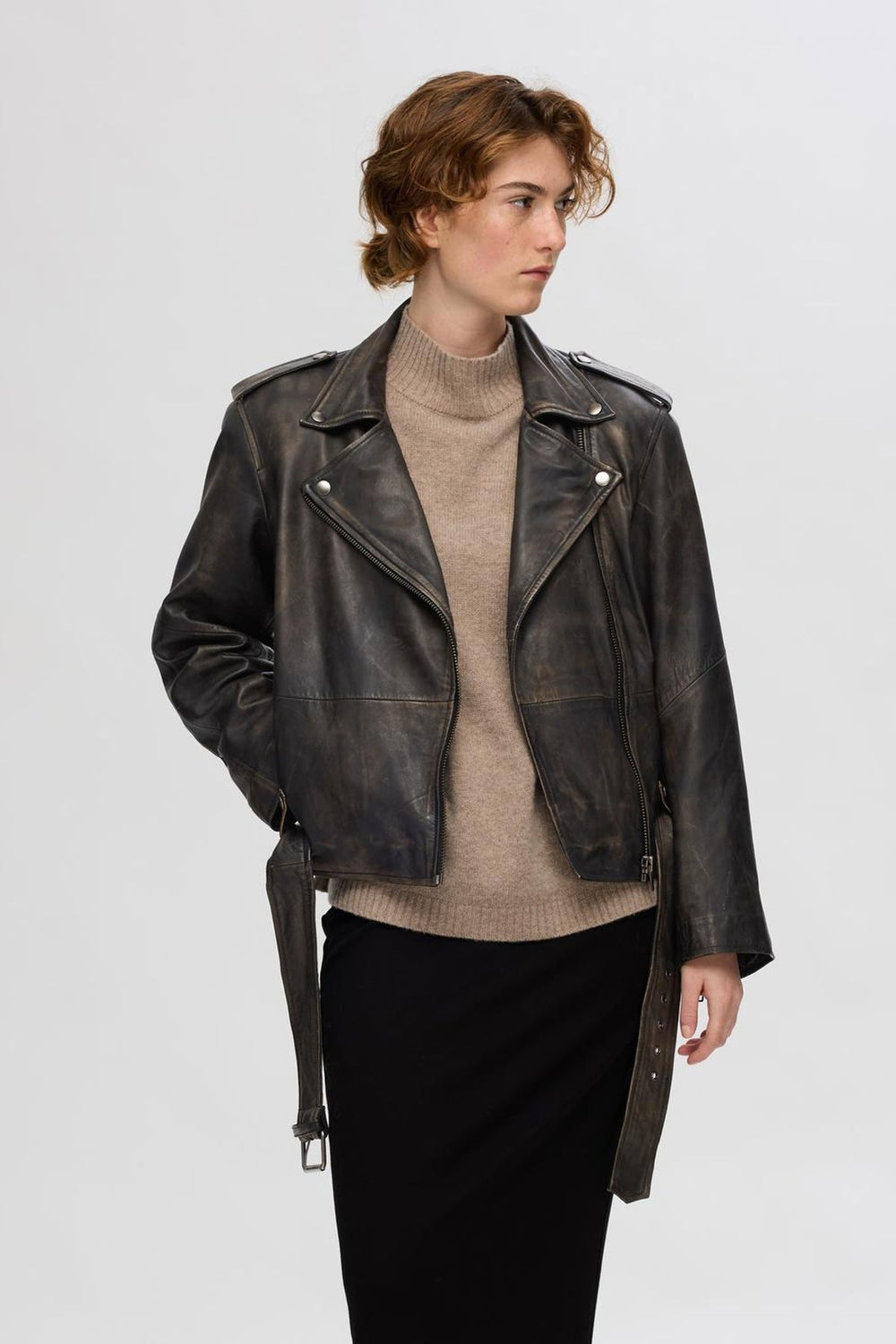 Selected Femme - Læderjakke - Black - Nana