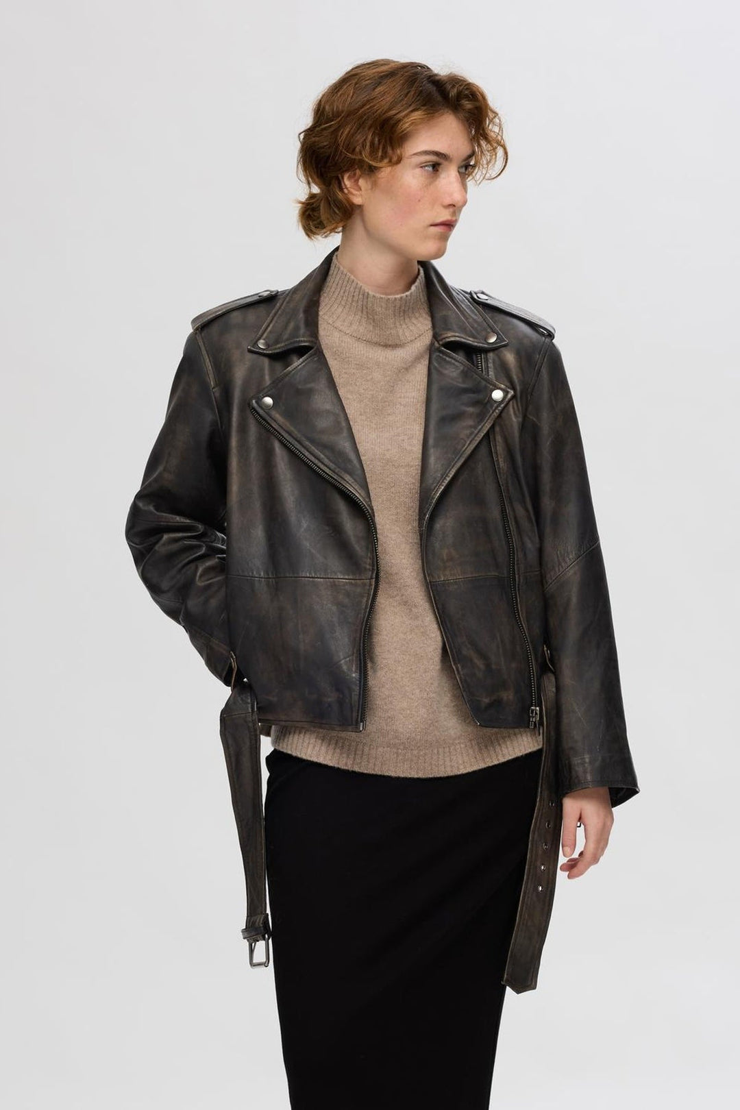 Selected Femme - Læderjakke - Black - Nana