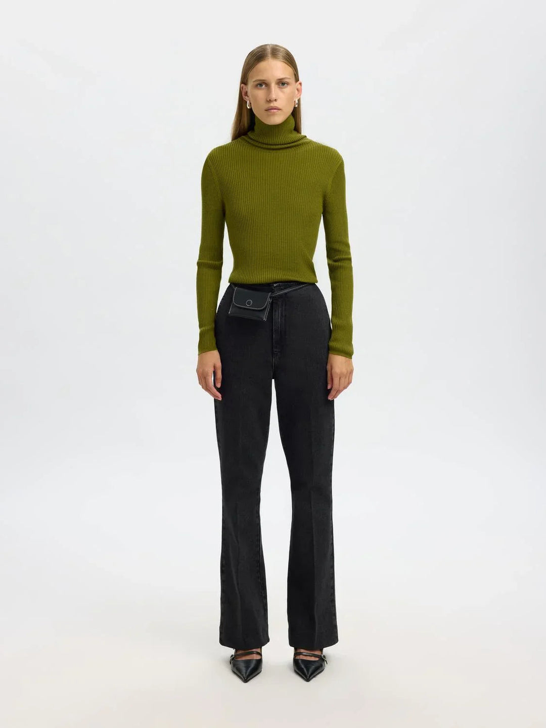 Selected Femme - Jeans - Black Denim - Julie-kori - Stilkompagniet.dk