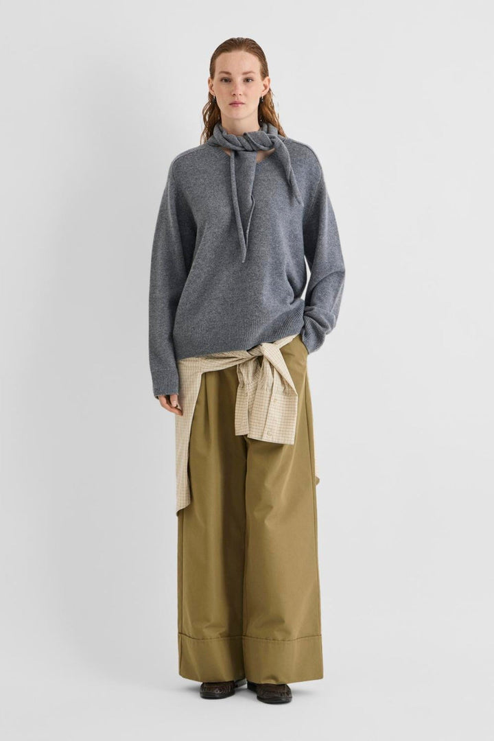 Rouge Edit - Striktrøje - Dark Grey Melange - Kate