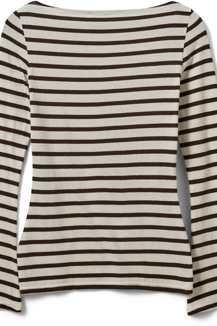 Sofie schnoor women - T-shirt - Brown Striped - Cecesw