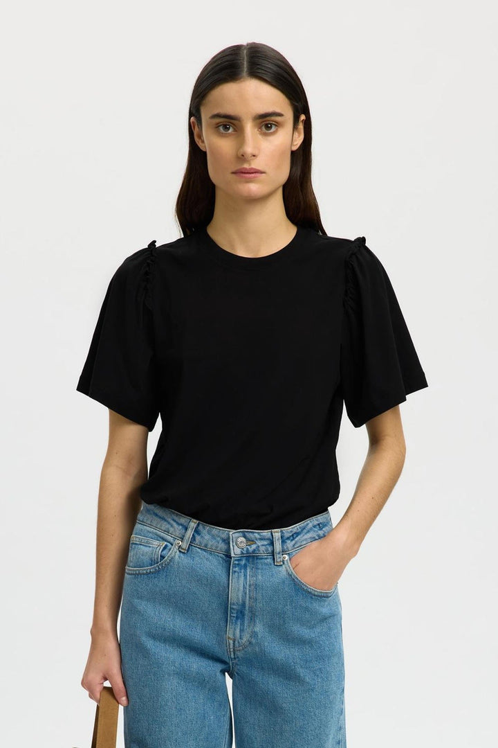 Selected Femme - T-shirt - Black - Penelope