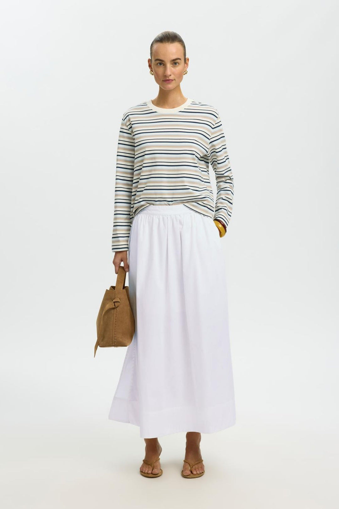 Selected Femme - Nederdel - Bright White - Slit